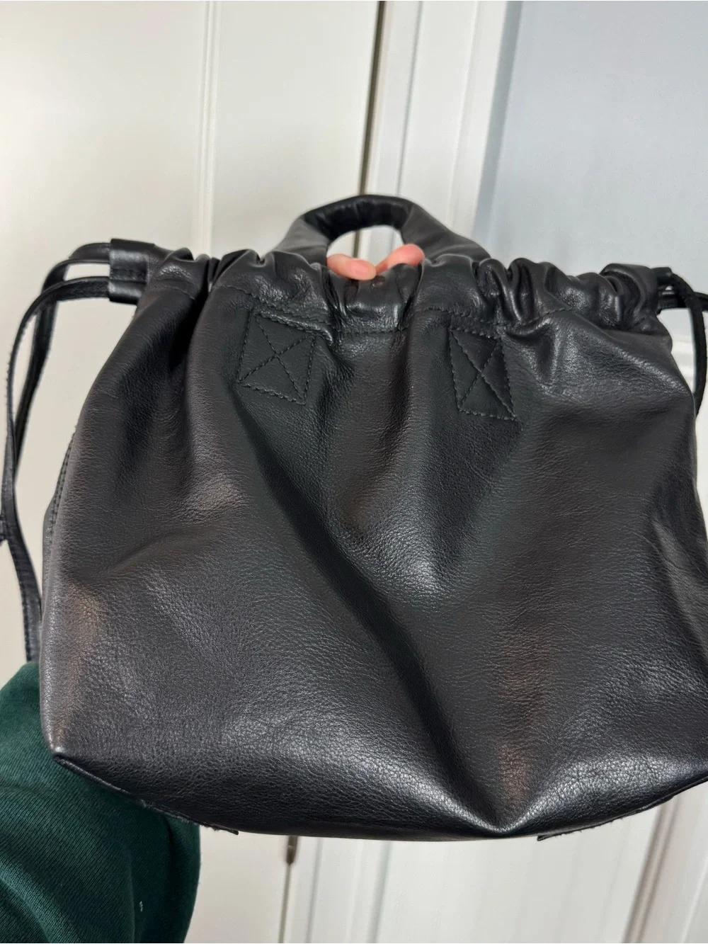 Madewell the piazza crossbody in black leather NO STRAP‎